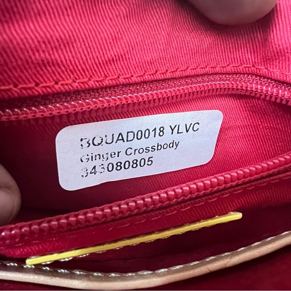 Dooney & Bourke Yellow Checkered Crossbody Bag NWOT - Picture 7 of 9